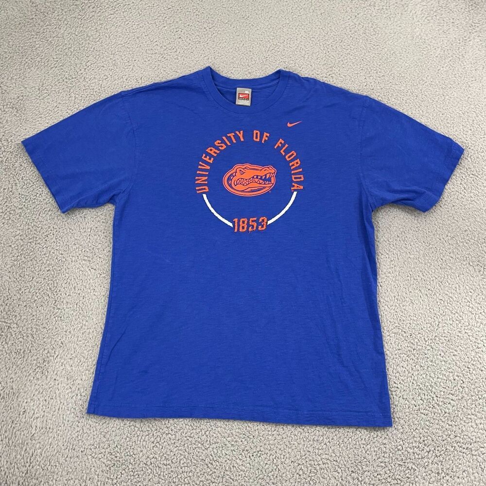Florida Gators Nike Teams Shirt XL Blue Embroidered NCAA Collegiate Short Sleeve